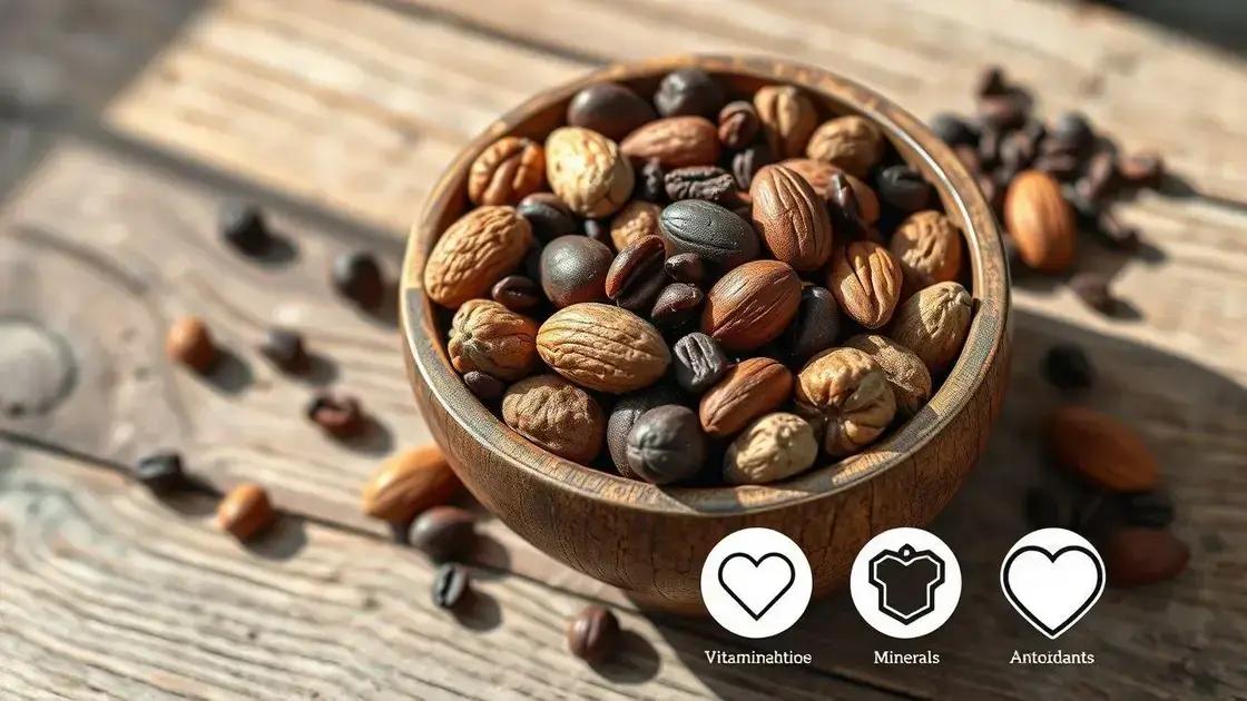 Benefícios nutricionais do mix de oleaginosas com cacau Benefícios nutricionais do mix de oleaginosas com cacau