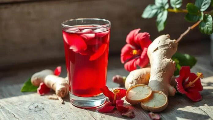 Chá de Hibisco com Gengibre: Bebida Funcional para Acelerar o Metabolismo Chá de Hibisco com Gengibre: Bebida Funcional para Acelerar o Metabolismo