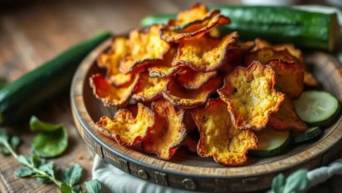 Chips de Abobrinha ao Forno: Snack Leve, Crocante e Sem Glúten Chips de Abobrinha ao Forno: Snack Leve, Crocante e Sem Glúten