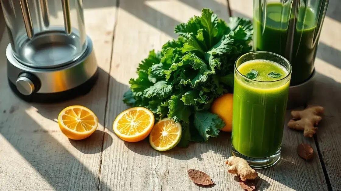Como preparar o suco detox de couve com limão Como preparar o suco detox de couve com limão