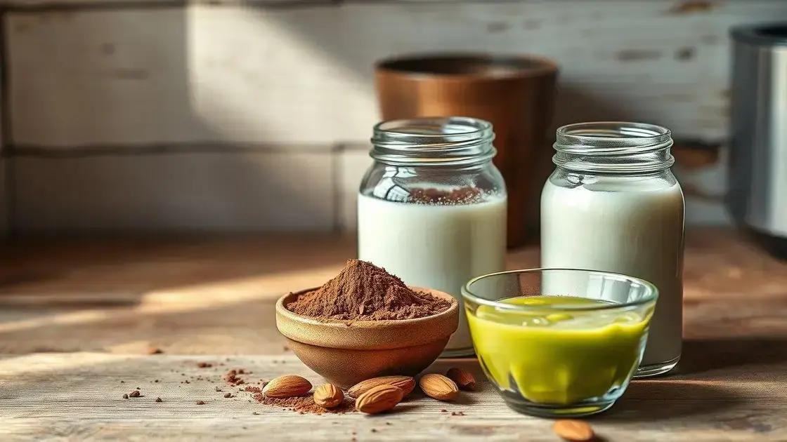 Ingredientes essenciais para o brigadeiro fit de cacau Ingredientes essenciais para o brigadeiro fit de cacau
