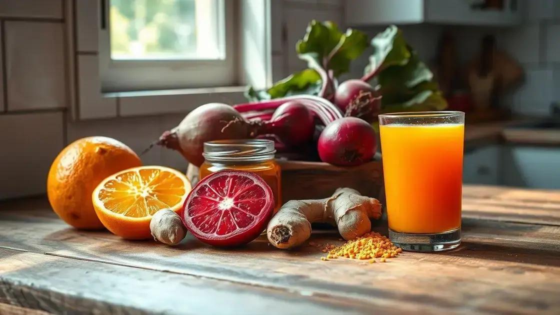Ingredientes essenciais para preparar o suco Ingredientes essenciais para preparar o suco