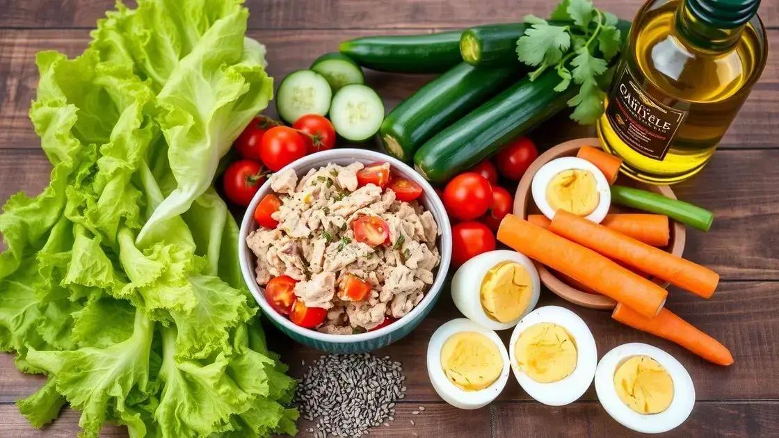 Ingredientes essenciais para uma salada nutritiva Ingredientes essenciais para uma salada nutritiva