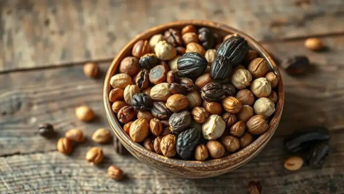 Mix de Oleaginosas com Cacau: Snack Natural para Repor Energias Mix de Oleaginosas com Cacau: Snack Natural para Repor Energias