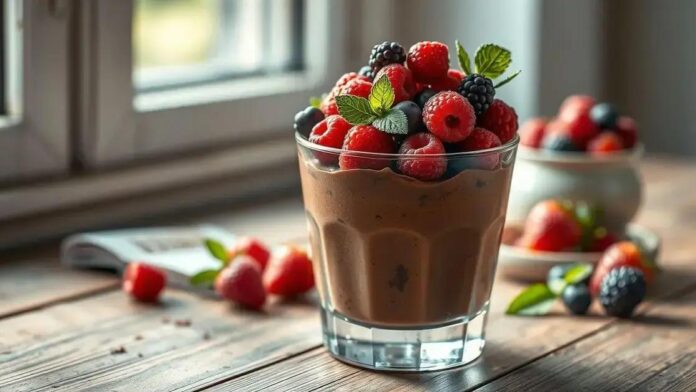 Mousse de Chocolate Proteico: Sobremesa Fitness com Whey e Zero Açúcar