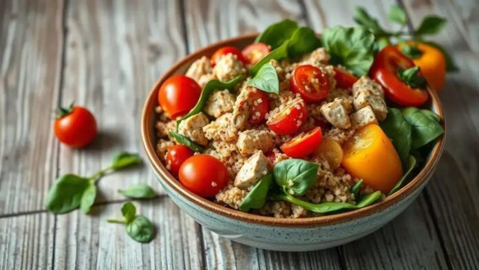 Salada de Frango com Quinoa: Receita Completa e Nutritiva para o Pós-Treino
