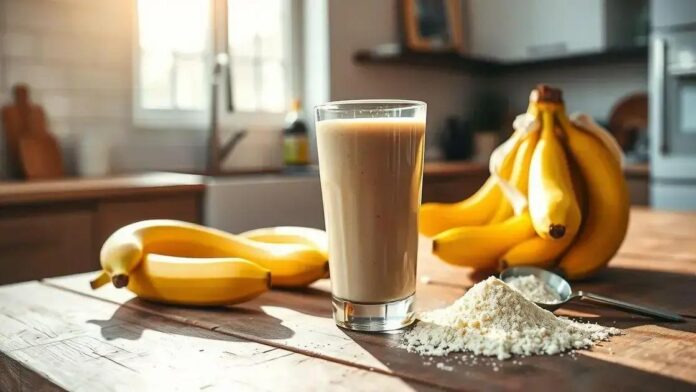 Shake Pós-Treino com Banana e Whey: Receita Rápida e Rica em Proteínas