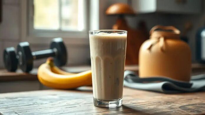 Shake Pós-Treino com Banana e Whey: Receita Rápida para Ganho de Massa