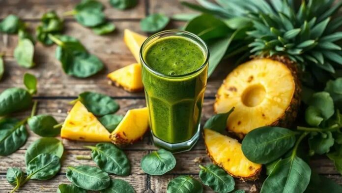 Smoothie Verde Energético: Receita Funcional com Espinafre e Abacaxi