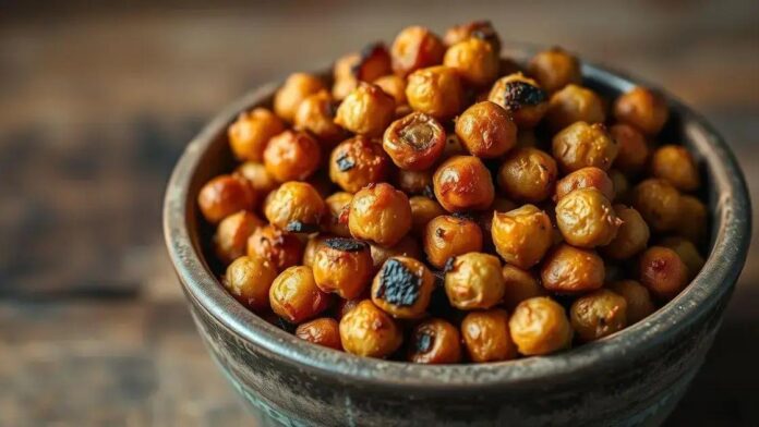 Snack de Grão-de-Bico Crocante no Forno: Rico em Proteínas e Fibras