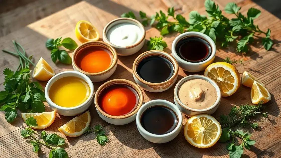 Sugestões de molhos saudáveis para a salada Sugestões de molhos saudáveis para a salada