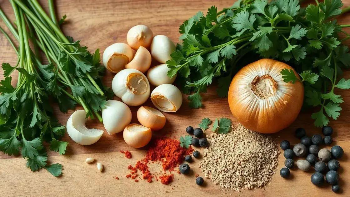 Temperos e ingredientes que realçam o sabor Temperos e ingredientes que realçam o sabor