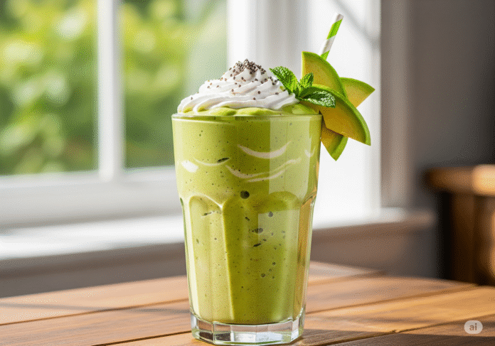 Smoothie cremoso de abacate e proteína