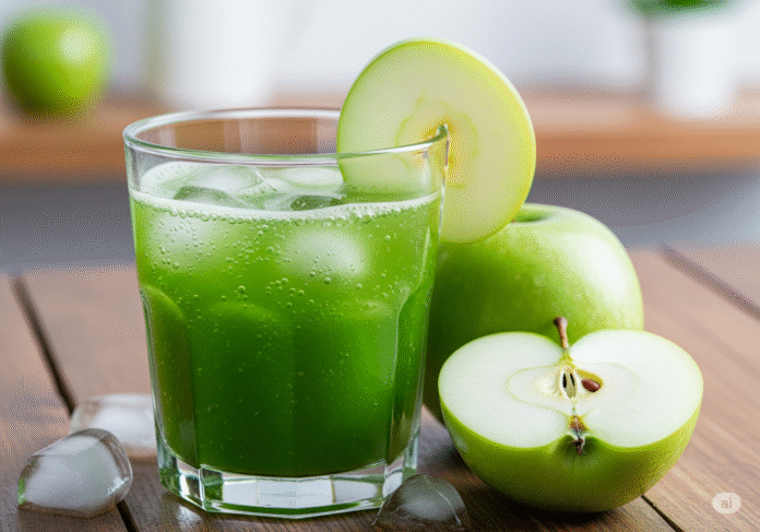 Suco detox de maçã refrescante e nutritivo